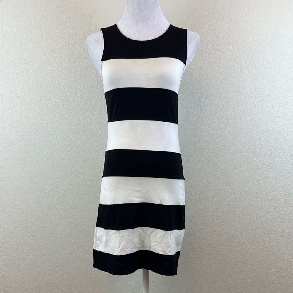 Sanctuary Black and White Striped Sleeveless Dress Size‎ XS